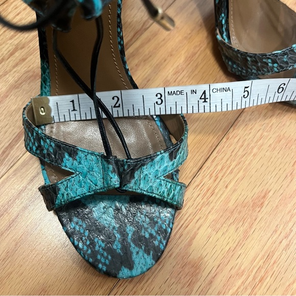 Aquazzura Beverly Hills Elaph Snakeskin Sandals - Picture 13 of 14